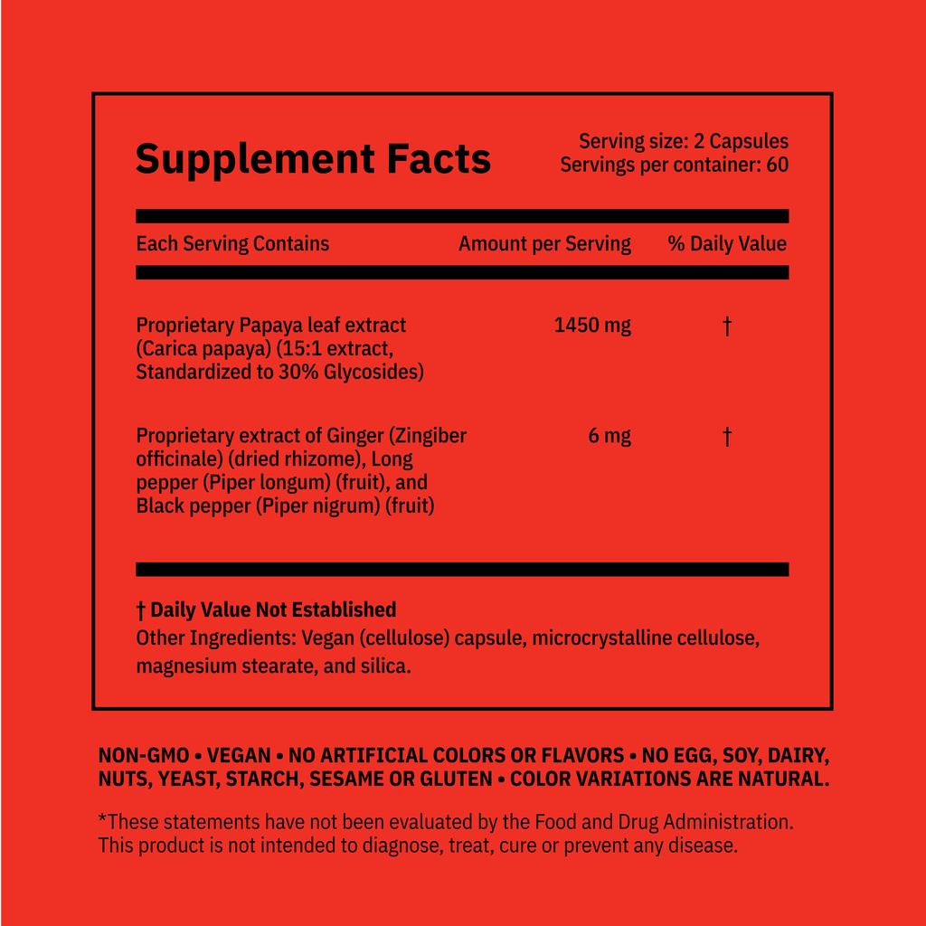PRP Boost™ – Papaya Leaf Superior Extract Supplement for Platelet Support